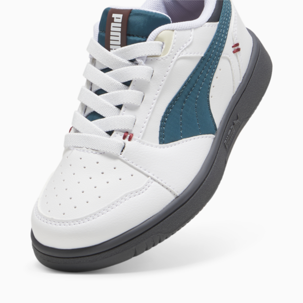 Tenis Infantiles Rebound V6 Lo Mid 90s, PUMA White-Cold Green-Galactic Gray, large-MEX