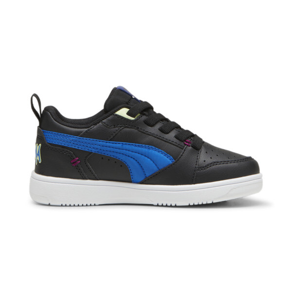 Rebound V6 Lo Mid 90s Sneakers Kids, PUMA Black-Hyperlink Blue-PUMA White, large-ZAF