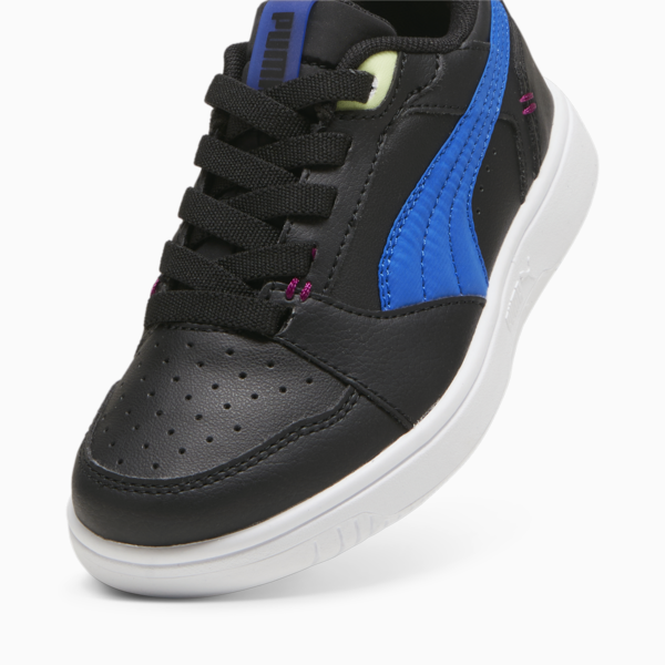 Rebound V6 Lo Mid 90s Sneakers Kids, PUMA Black-Hyperlink Blue-PUMA White, large-ZAF