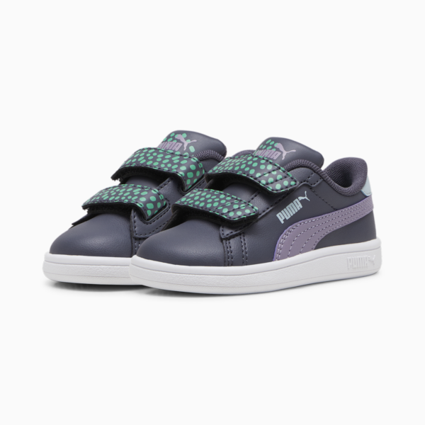 Tenis deportivos Smash 3.0 PUMA FC para infantes, Galactic Gray-Pale Plum-PUMA White, large-MEX