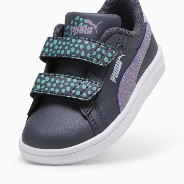 Tenis deportivos Smash 3.0 PUMA FC para infantes, Galactic Gray-Pale Plum-PUMA White, large-MEX