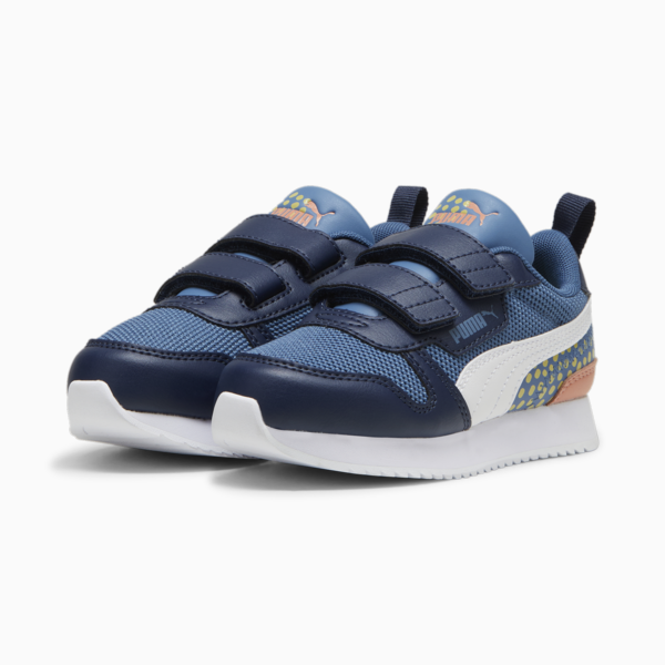 R78 PUMA FC Sneakers Kids, Blue Horizon-PUMA White-Club Navy, large-ZAF