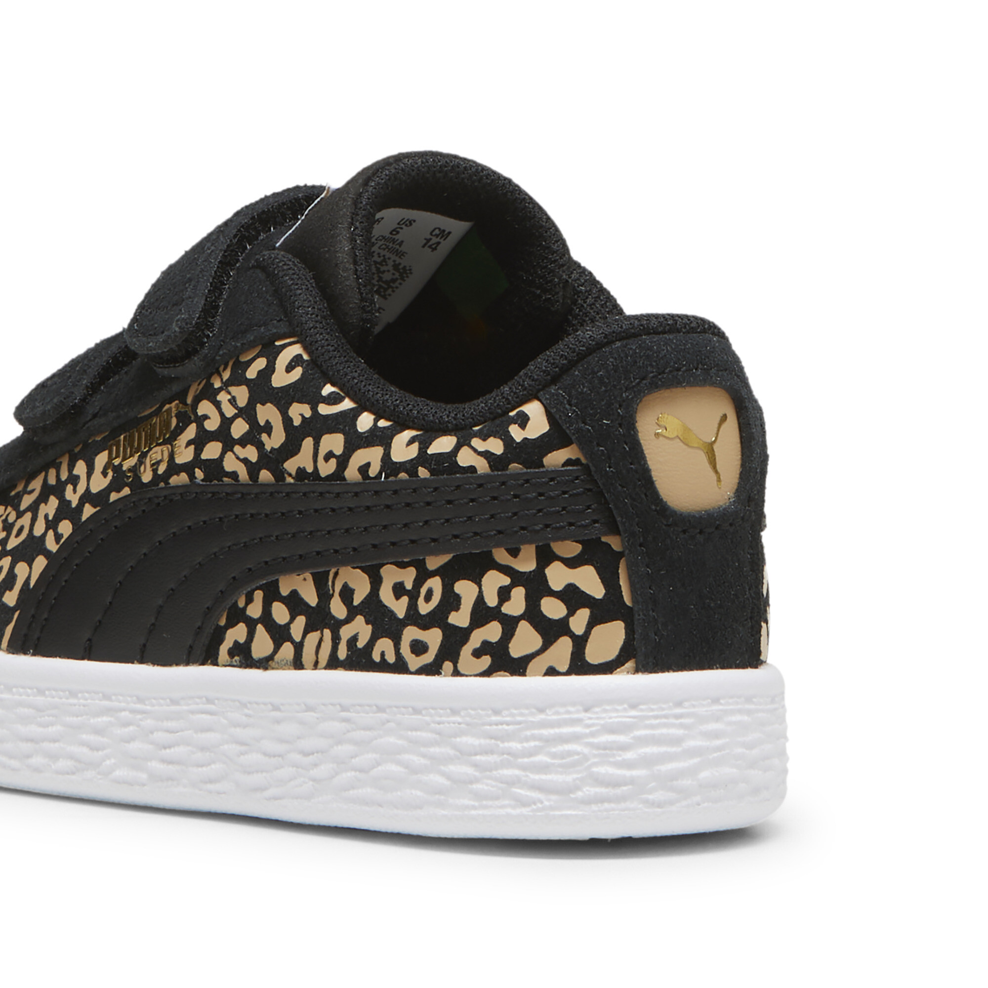 Women's Puma Suede Classic LF Cheetah Sneakers Toddler, Black, Size 25, Shoes