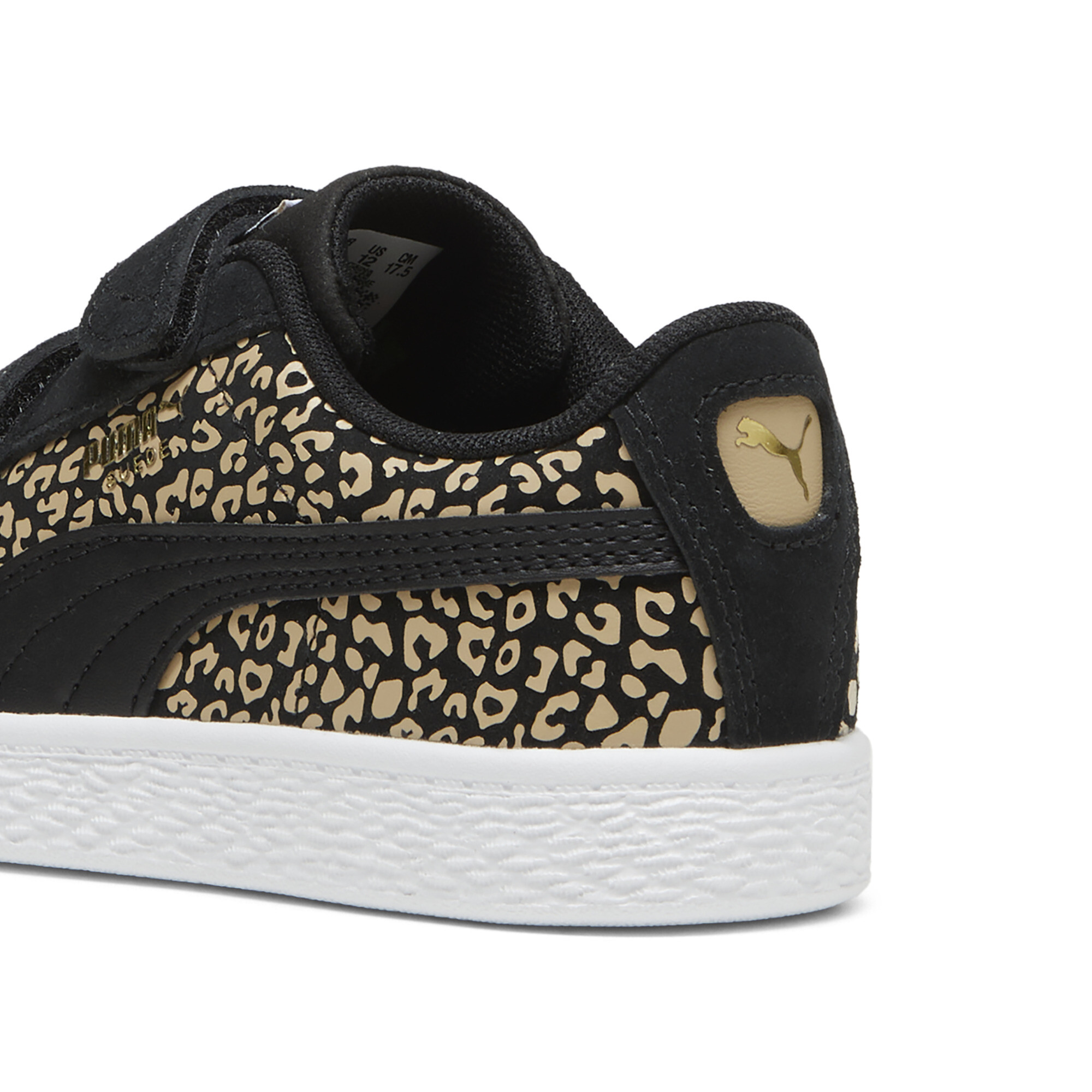 Puma Suede Classic LF Cheetah Sneakers Kids, Black, Size 33, Shoes