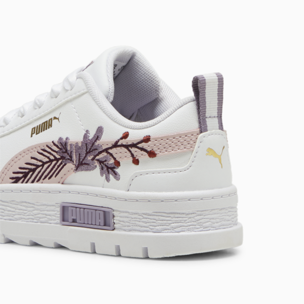 Zapatillas Mayze Winter Embroidery para niños, PUMA White-Mauve Mist, large-ARG