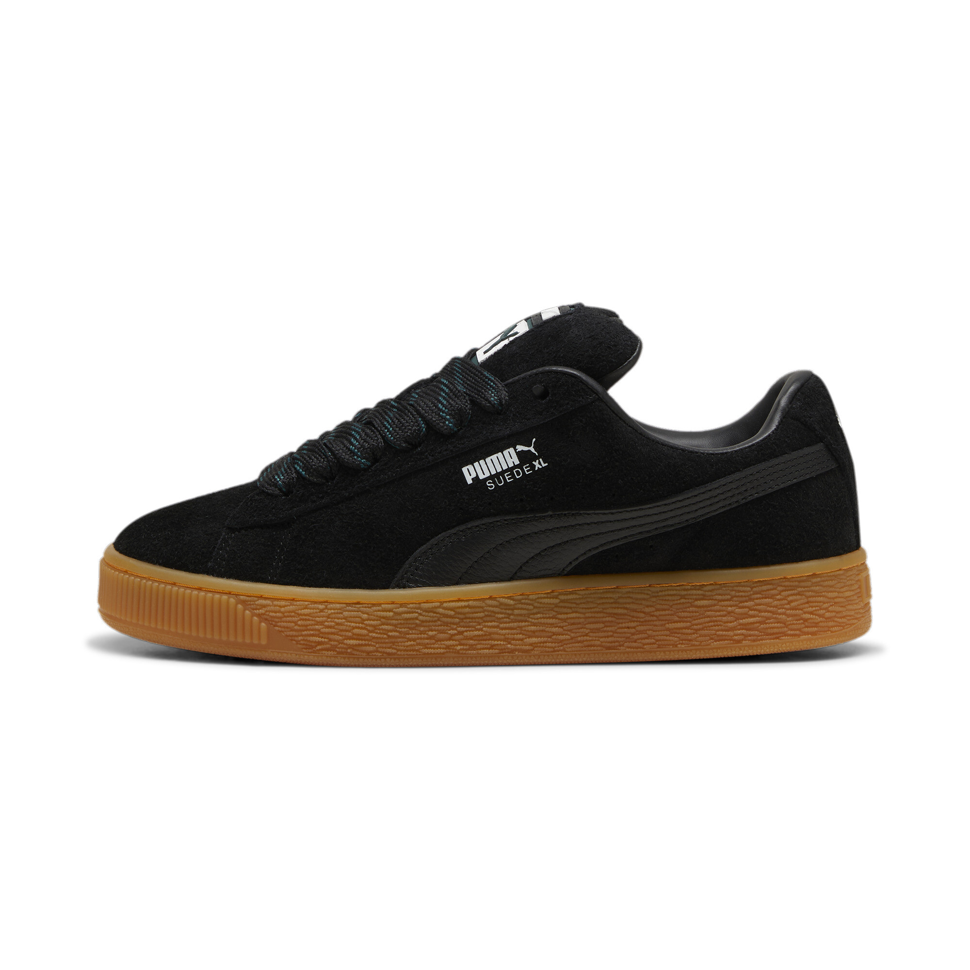 Puma Suede XL Flecked Sneakers Unisex Schuhe | Mit Plain | Black/Ponderosa Pine/Gum | Größe: 37