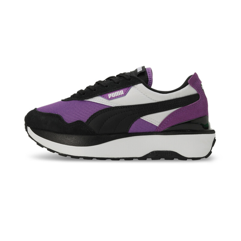 Women's PUMA Cruise Rider Silk Road Sneakers in White/Black size UK 6