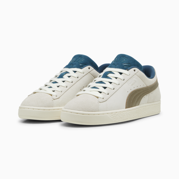 PLAY LOUD Suede Sneakers Unisex, Warm White-Cold Green, large-ZAF