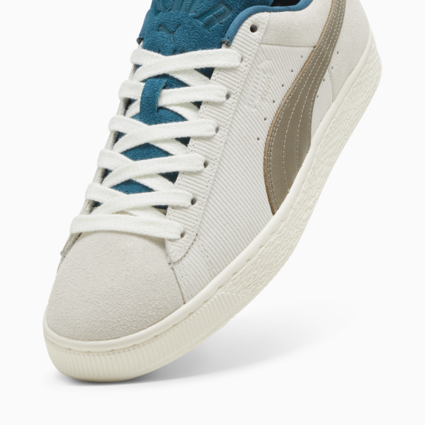 PLAY LOUD Suede Sneakers Unisex, Warm White-Cold Green, large-ZAF