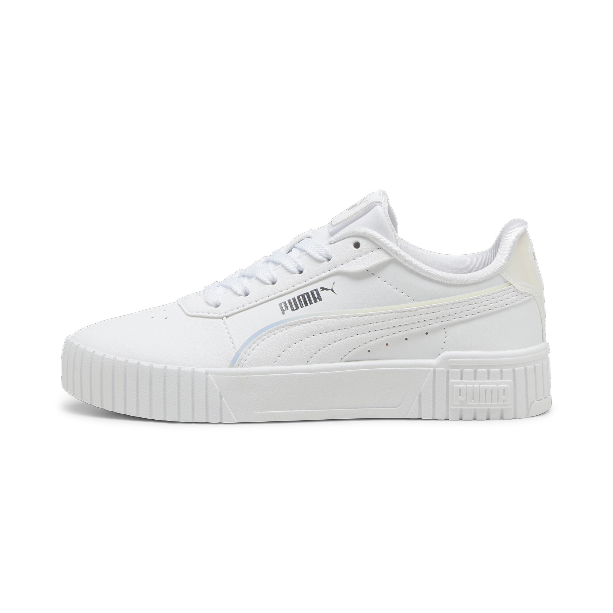 Puma Carina 2.0 Holo Sneakers Teenager Schuhe Für Damen Für Kinder | White/Mauve Mist/Silver | Größe: 38.5