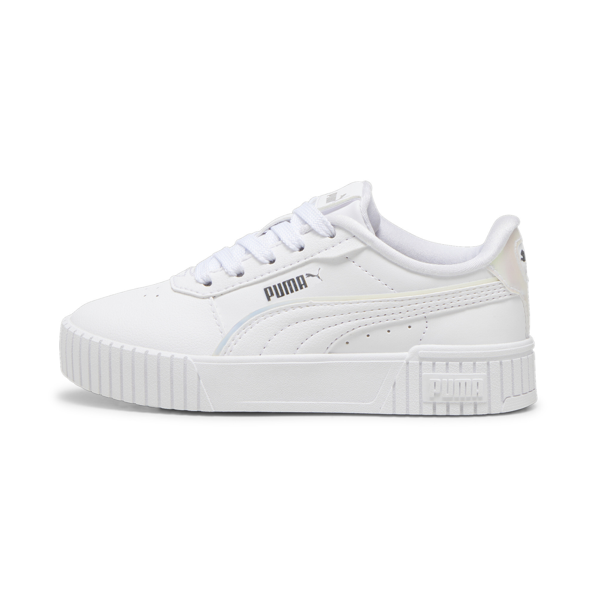 Puma Carina 2.0 Holo Sneakers Kinder Schuhe | White/Mauve Mist/Silver | Größe: 30