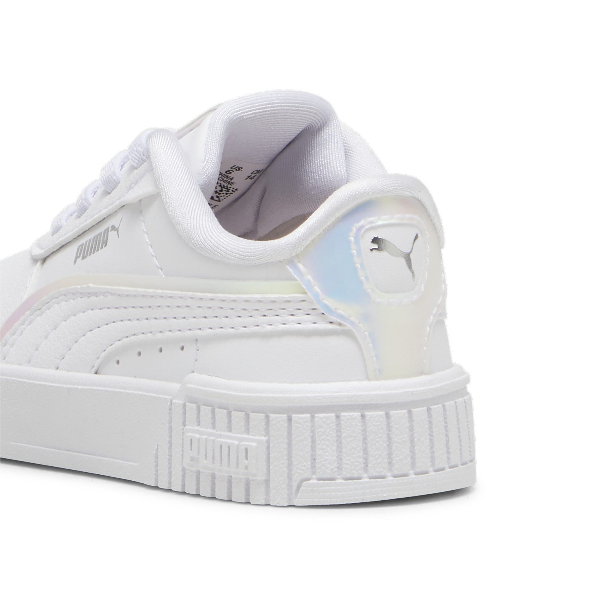 Women's Puma Carina 2.0 Holo 2.0 Sneakers Toddler, White, Size 25, Shoes