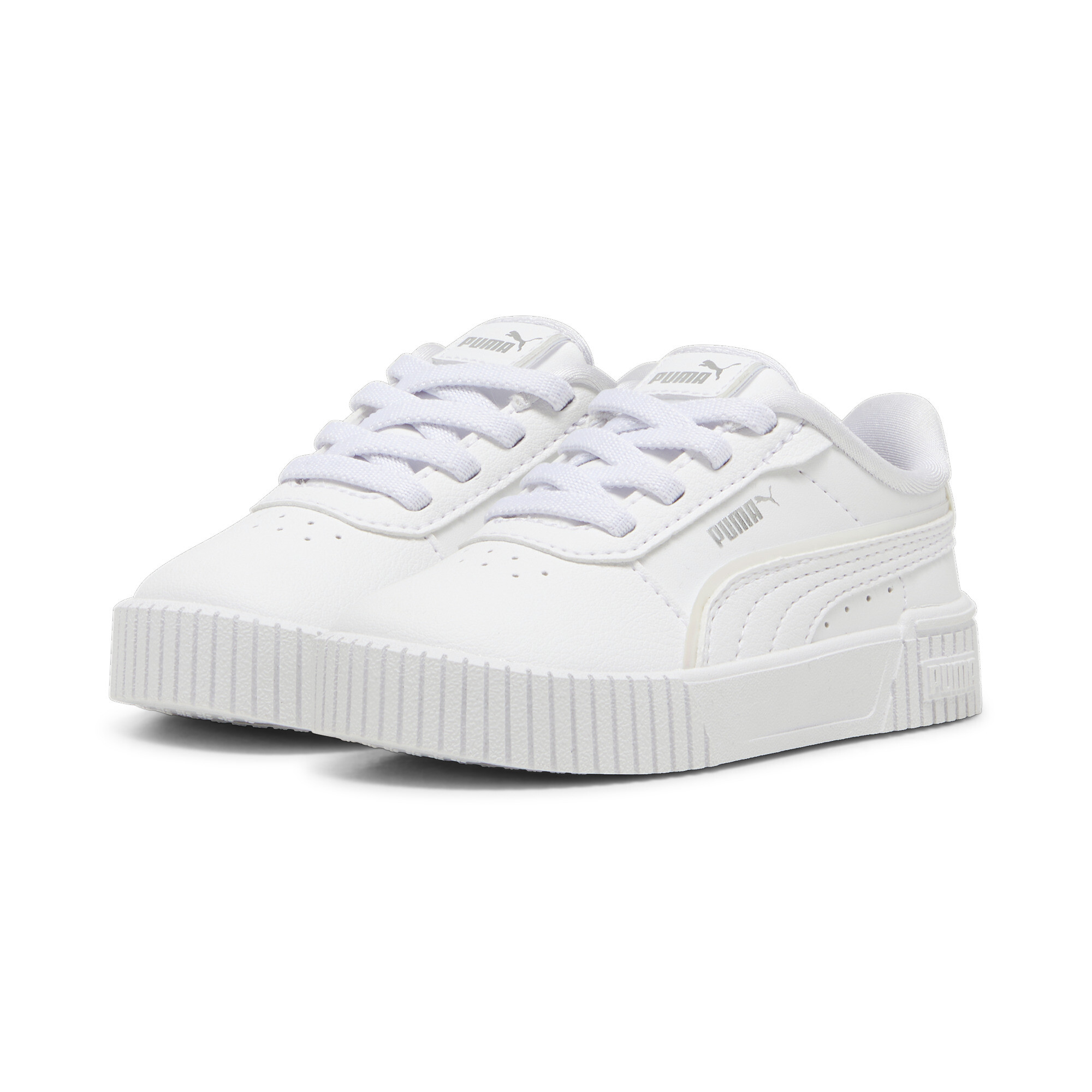 Women's Puma Carina 2.0 Holo 2.0 Sneakers Toddler, White, Size 25, Shoes