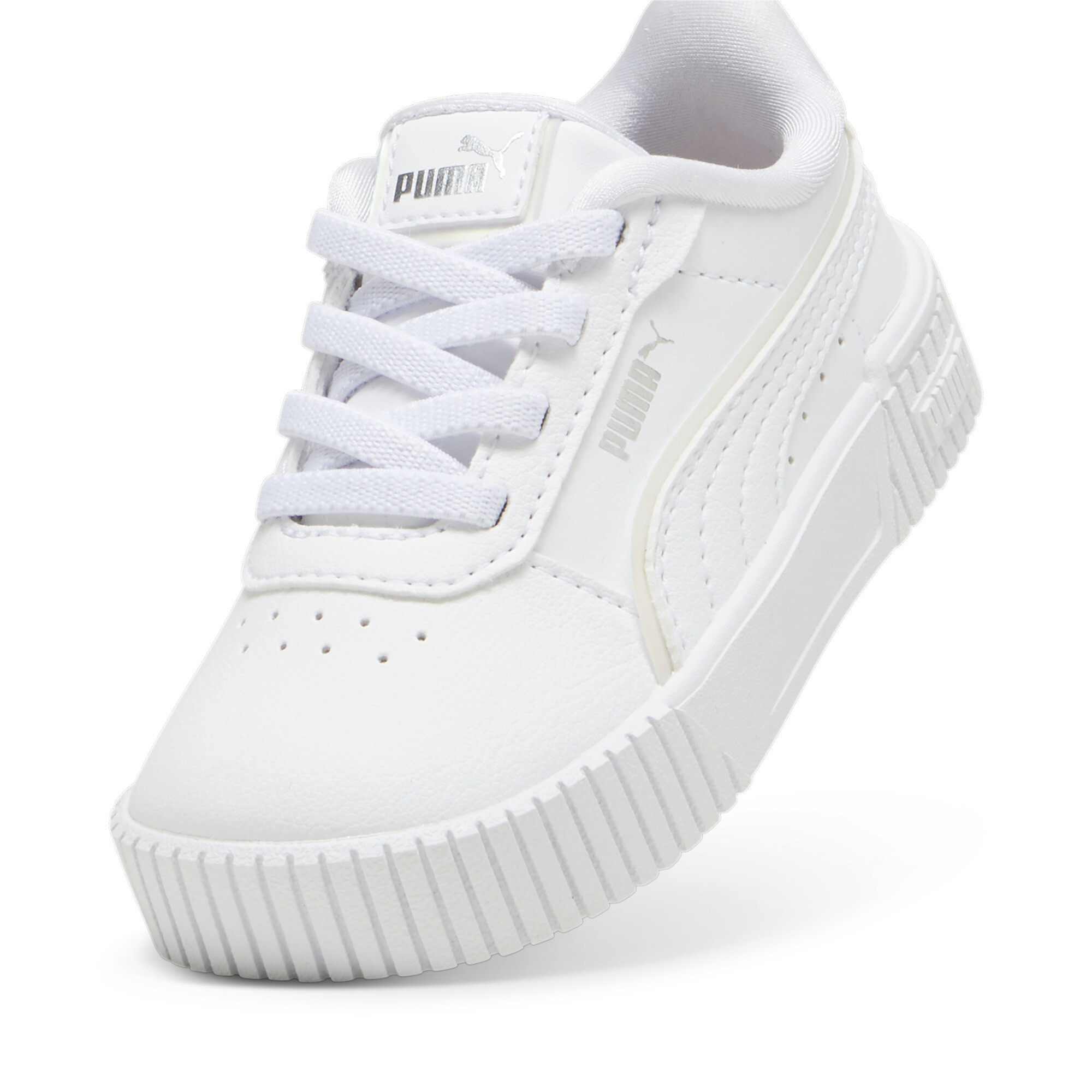 Women's Puma Carina 2.0 Holo 2.0 Sneakers Toddler, White, Size 25, Shoes