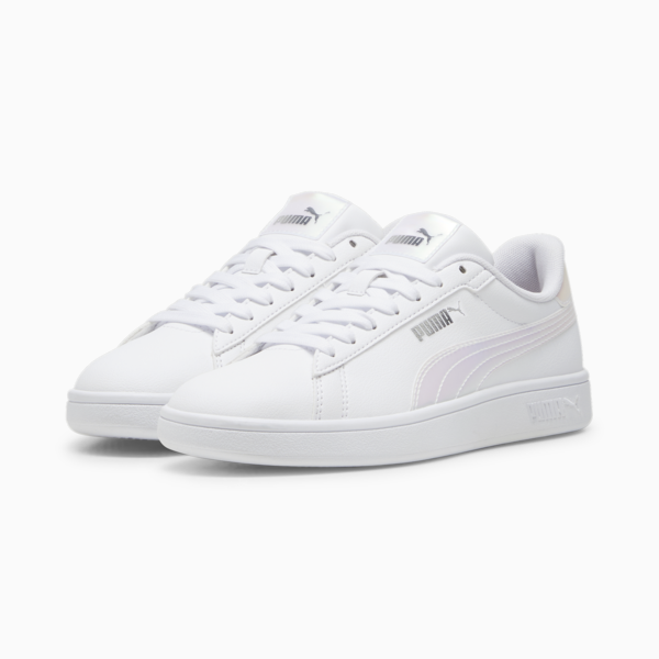 Smash 3.0 Holo 2.0 Sneakers Youth, PUMA White-Mauve Mist-PUMA Silver, large-ZAF