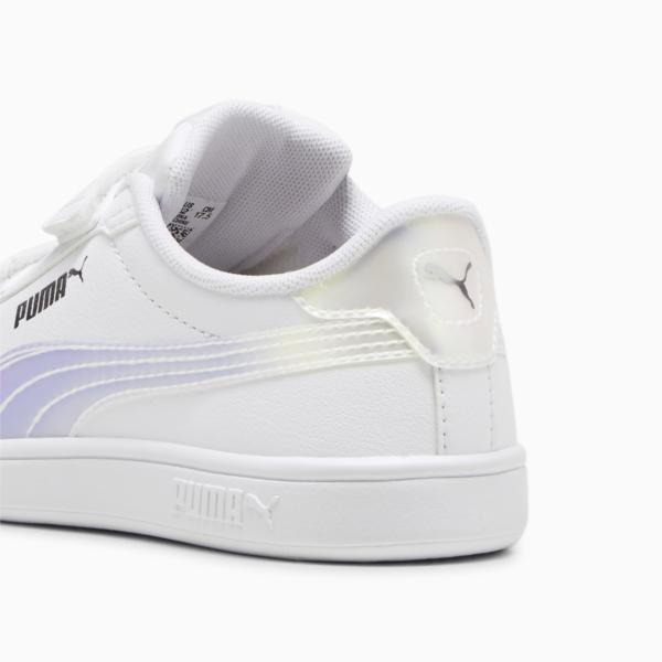 Smash 3.0 Holo 2.0 Sneakers Kids, PUMA White-Mauve Mist-PUMA Silver, large-ZAF