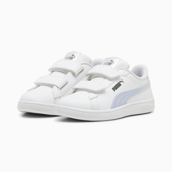 Smash 3.0 Holo 2.0 Sneakers Kids, PUMA White-Mauve Mist-PUMA Silver, large-ZAF