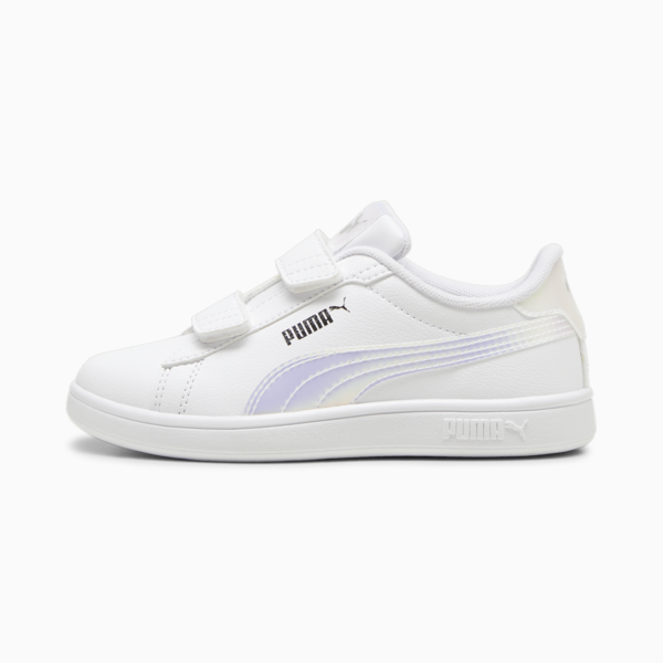 Smash 3.0 Holo 2.0 Sneakers Kids, PUMA White-Mauve Mist-PUMA Silver, large-ZAF