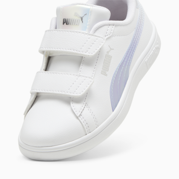 Smash 3.0 Holo 2.0 Sneakers Kids, PUMA White-Mauve Mist-PUMA Silver, large-ZAF