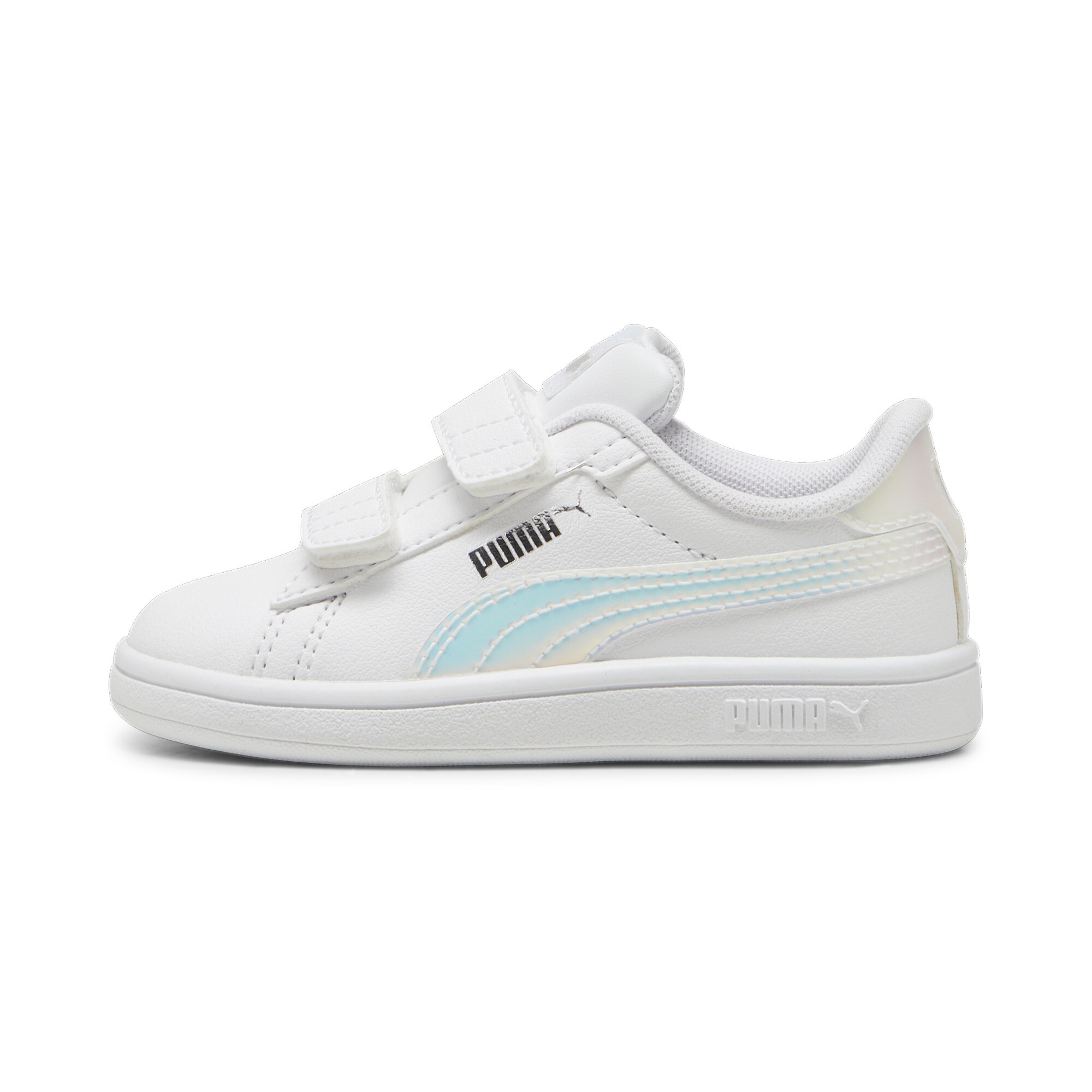 Puma Smash 3.0 Holo 2.0 Sneakers Kleinkinder Schuhe | White/Mauve Mist/Silver | Größe: 21