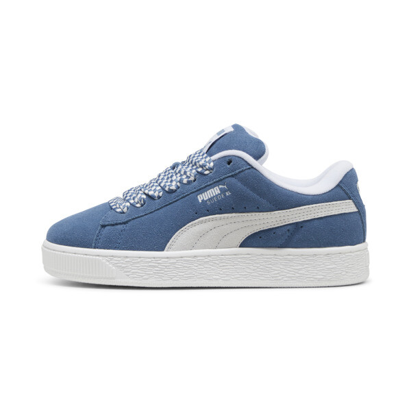 Puma Suede Lace-up Sneakers In Blue Horizon- White