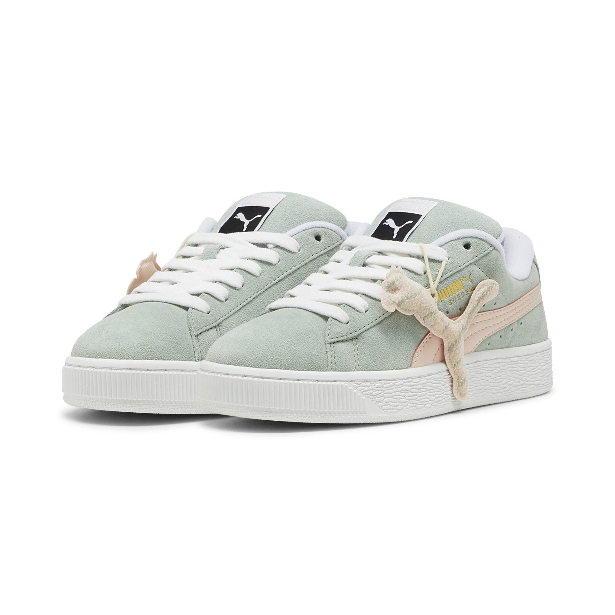 Women's Puma Suede XL Merry X-mas Sneakers, Green, Size 40.5, Shoes