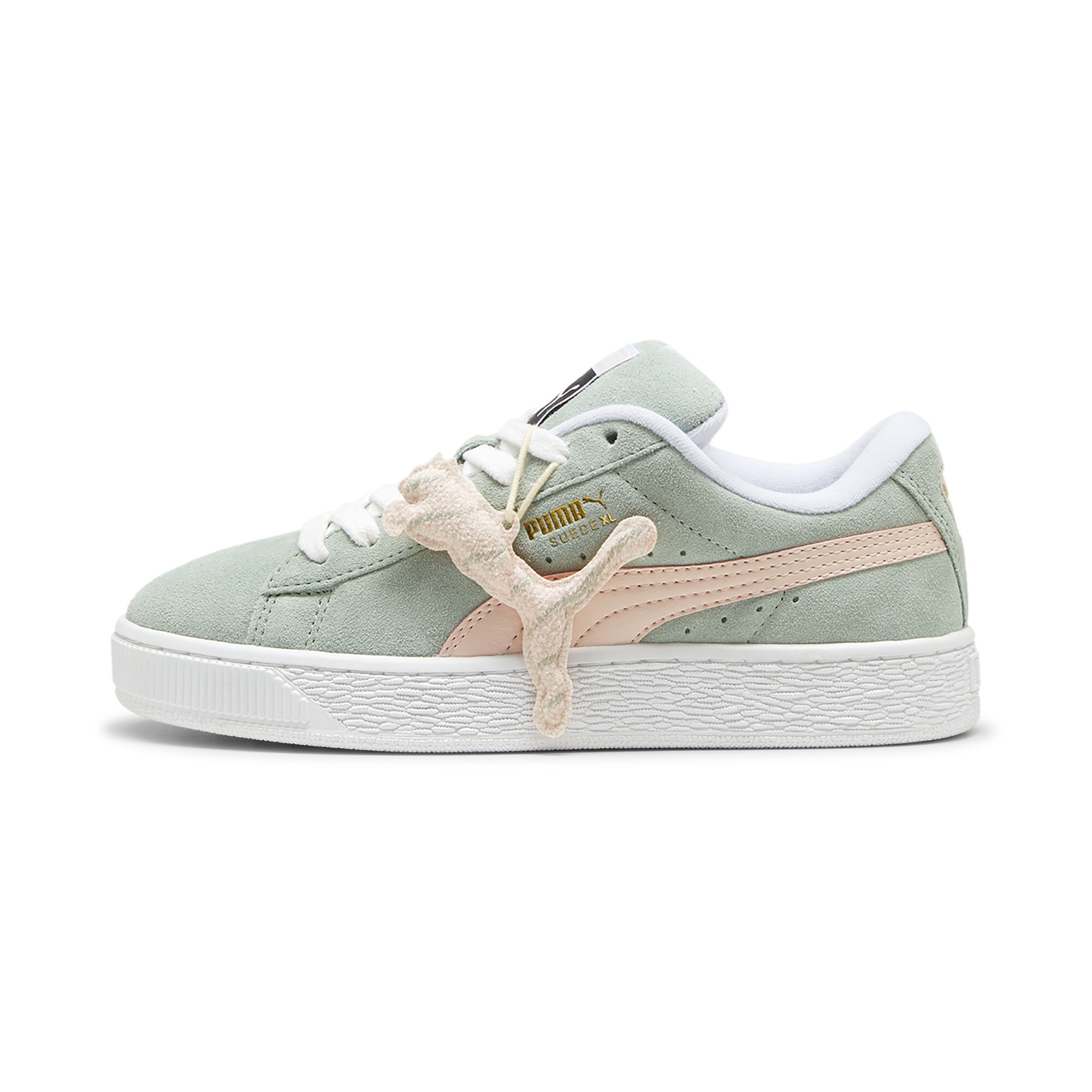 Puma Suede XL Merry X-mas Sneakers Damen Schuhe | Mit Plain | Green Fog/Island Pink | Größe: 37