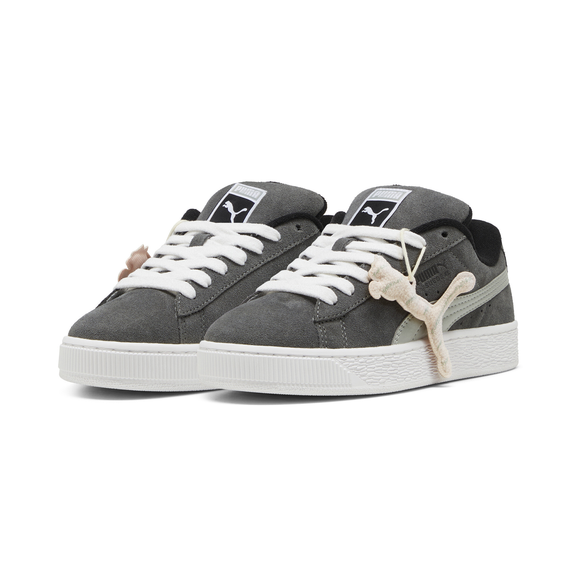 Women's Puma Suede XL Merry X-mas Sneakers, Gray, Size 40.5, Shoes