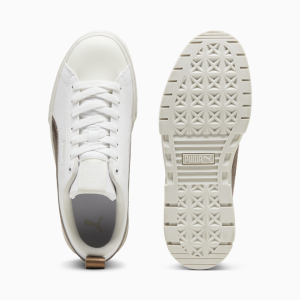 Mayze Glow-Up Sneakers Women, PUMA White-Vapor Gray, large-MEX