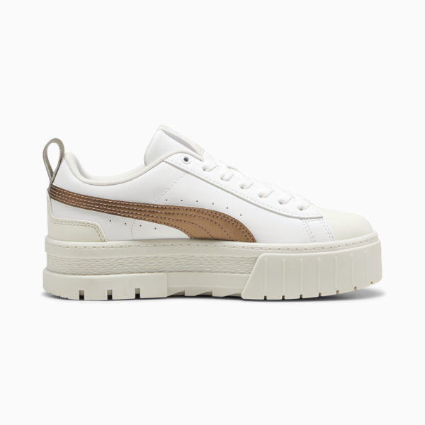 Mayze Glow-Up Sneakers Women, PUMA White-Vapor Gray, large-MEX