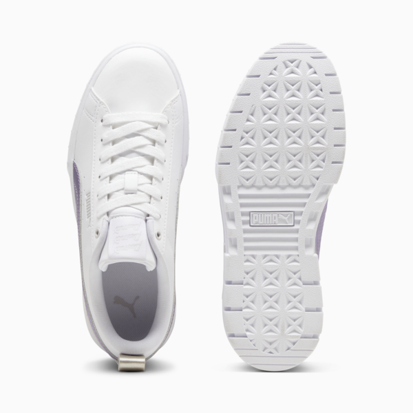 Mayze Glow-Up Sneakers Women, PUMA White-Feather Gray, large-MEX