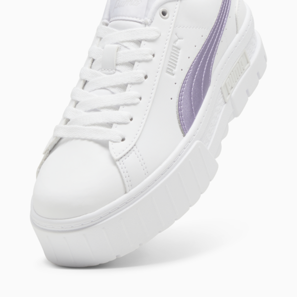 Mayze Glow-Up Sneakers Women, PUMA White-Feather Gray, large-MEX