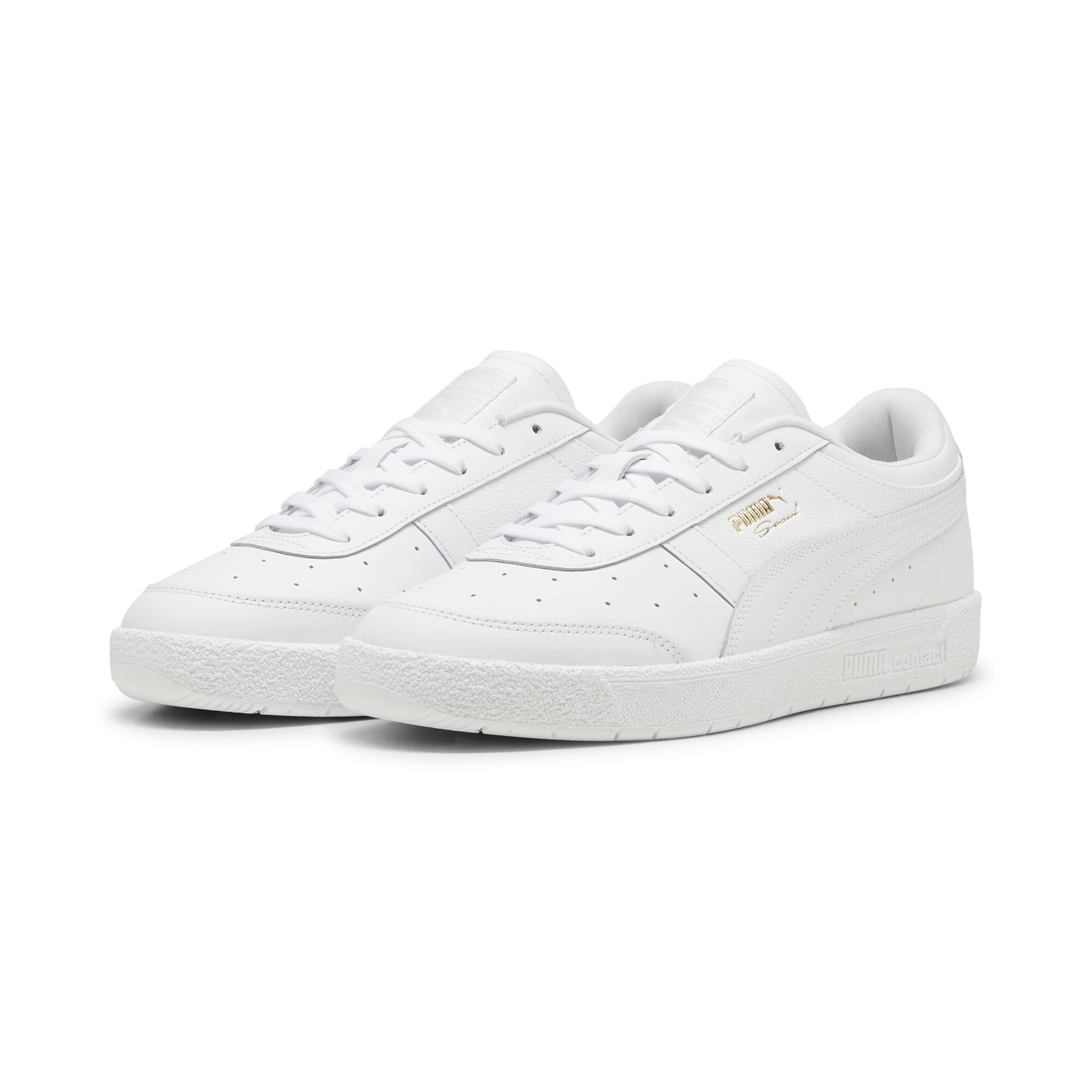 Kids' PUMA Seoul Leather Sneakers Unisex In White, Size EU 40.5