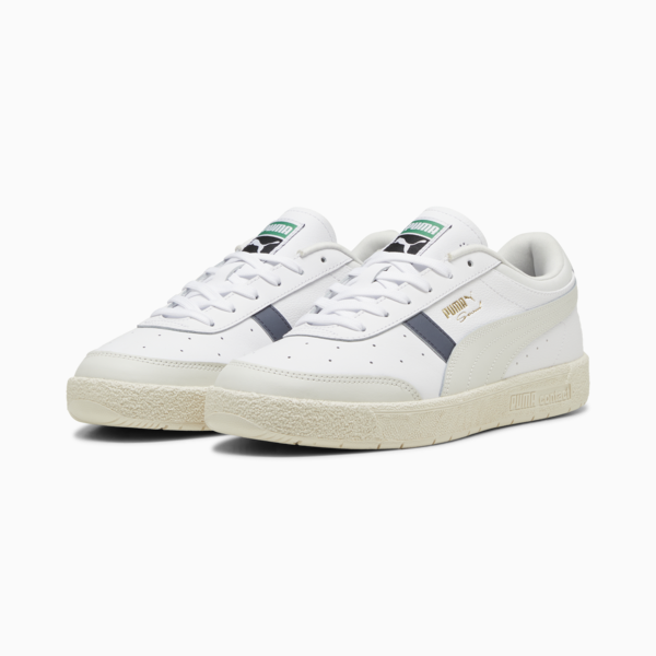 PUMA Seoul Leather Sneakers Unisex, PUMA White-Galactic Gray, large-ZAF