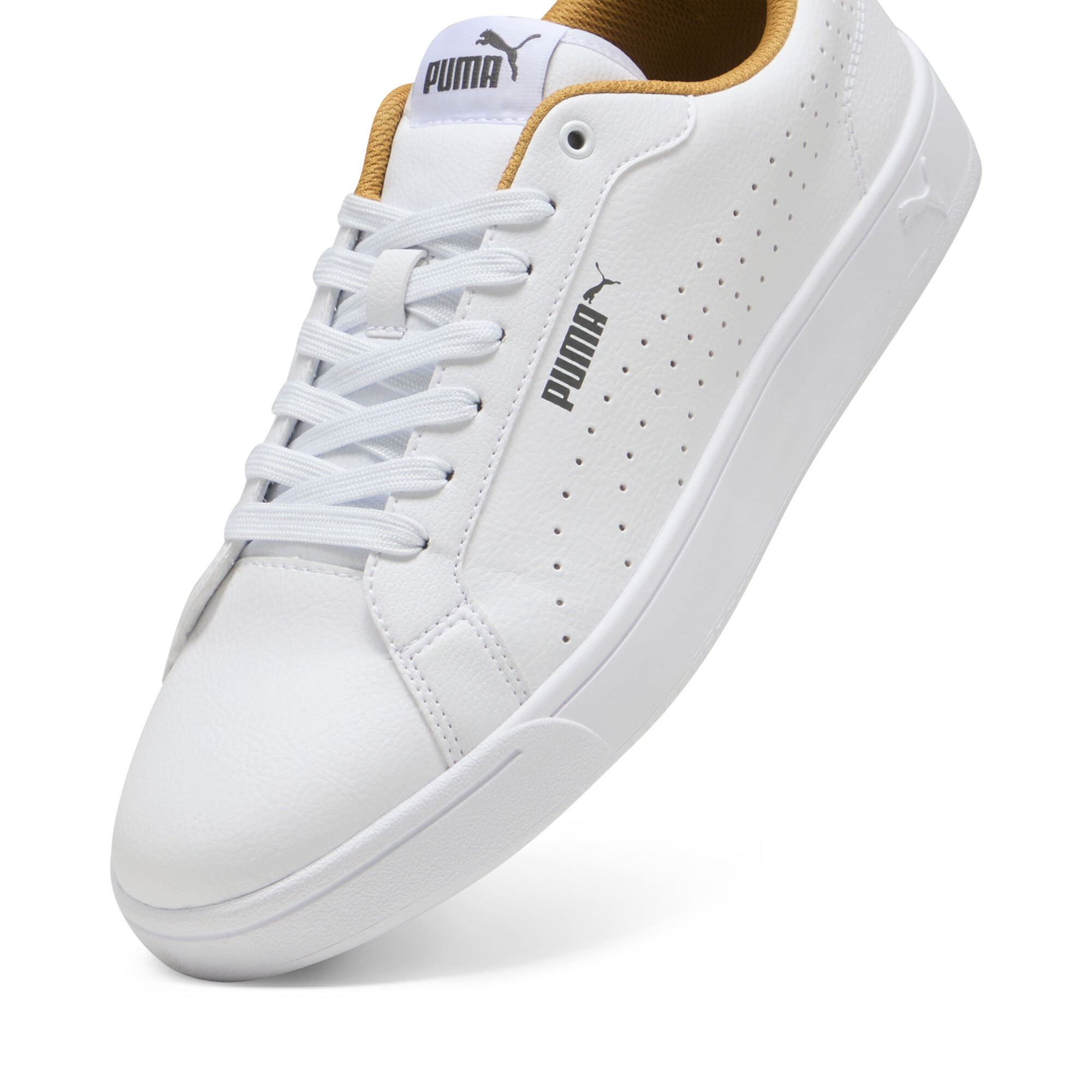 Puma Grounded Perf Sneakers, White, Size 37, Shoes