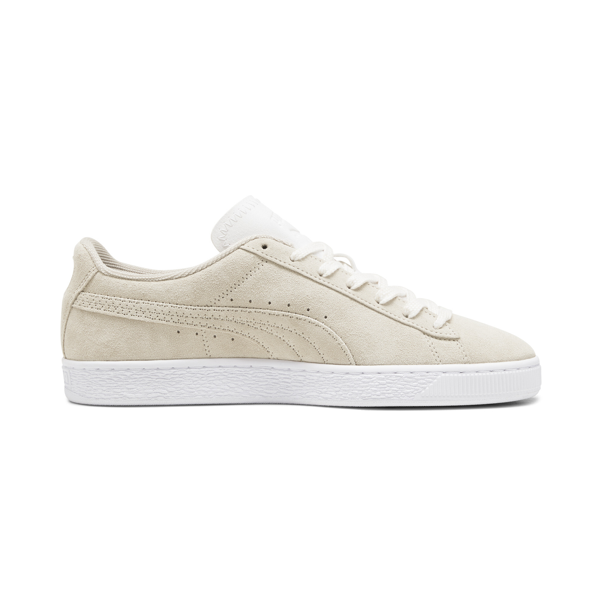 Kids' PUMA Suede Premium Sneakers In White, Size EU 41