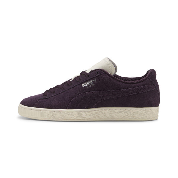 Puma Suede Premium Sneakers In Midnight Plum-frosted Ivory