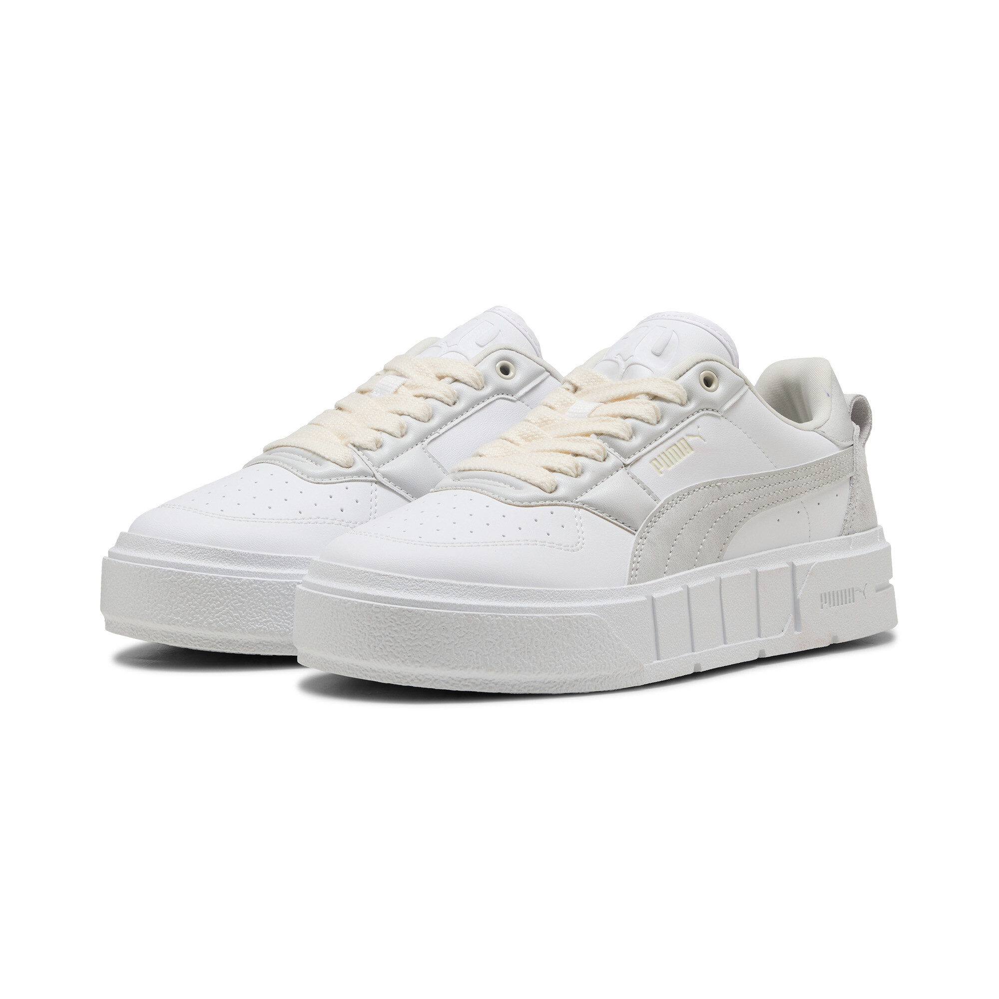 Women's Puma Cali Court Winter Volume Sneakers, White, Size 37, Shoes