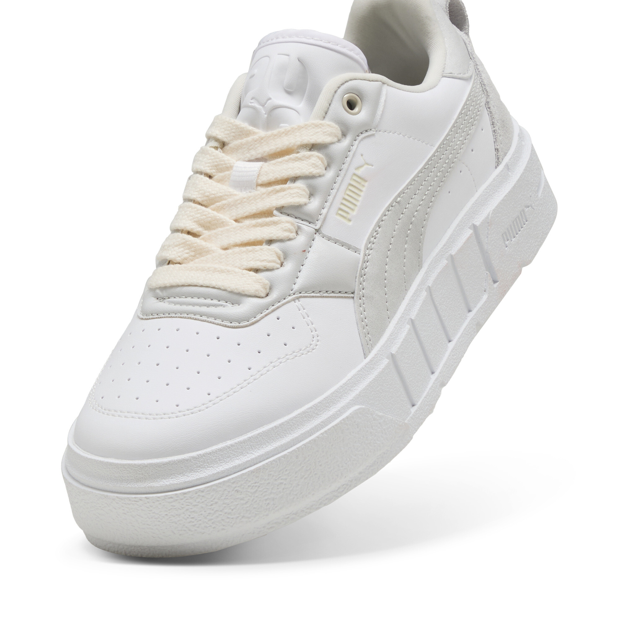 Women's Puma Cali Court Winter Volume Sneakers, White, Size 37, Shoes