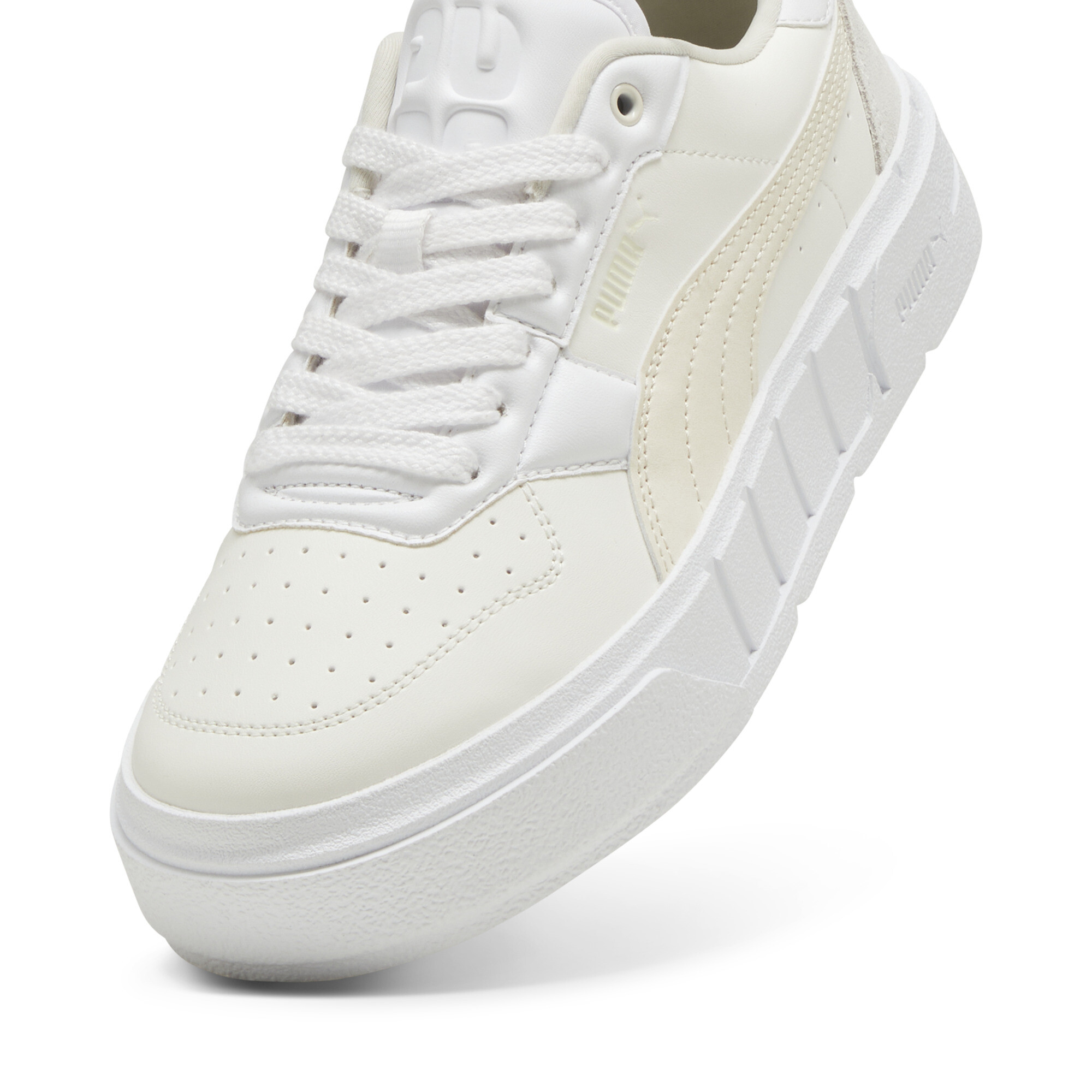 Women's Puma Cali Court Winter Volume Sneakers, White, Size 37.5, Shoes