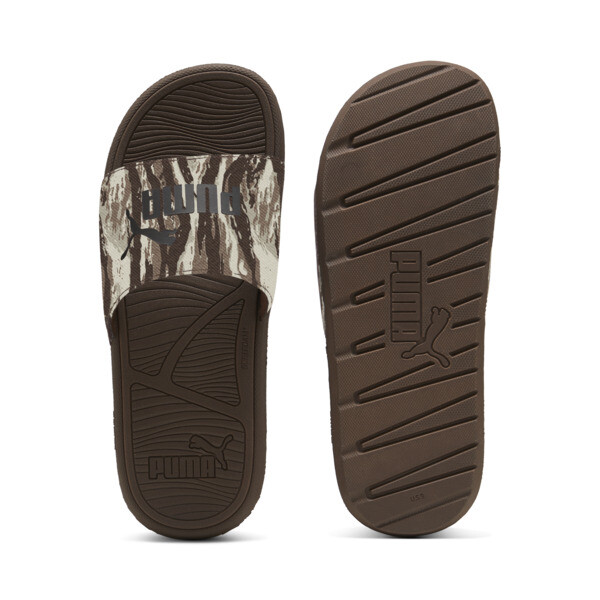 Puma Cool Cat 2.0 Nature Slides In Dark Olive- Black-oak Branch