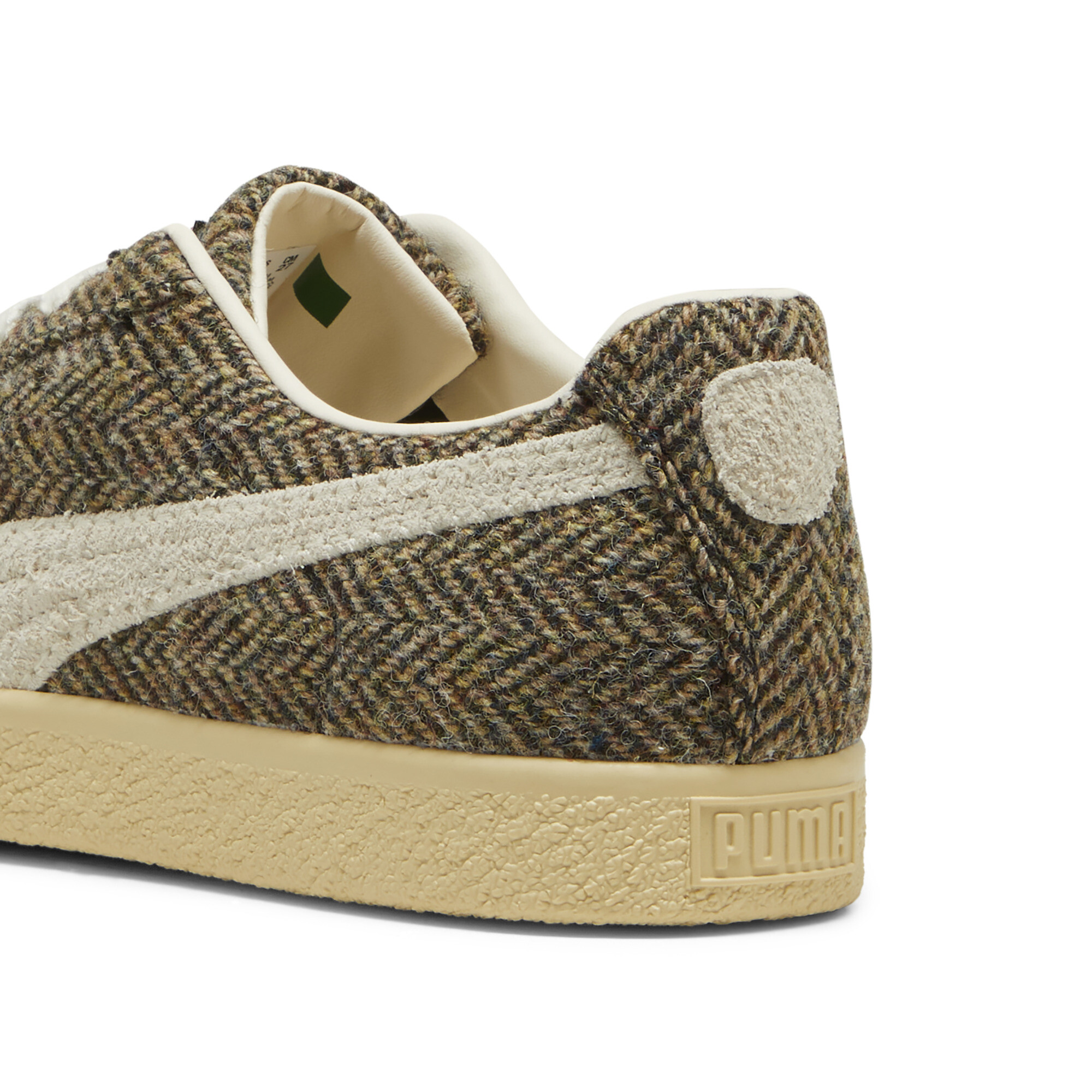 Puma Clyde Harris Tweed Sneakers Unisex, Beige, Size 37, Shoes