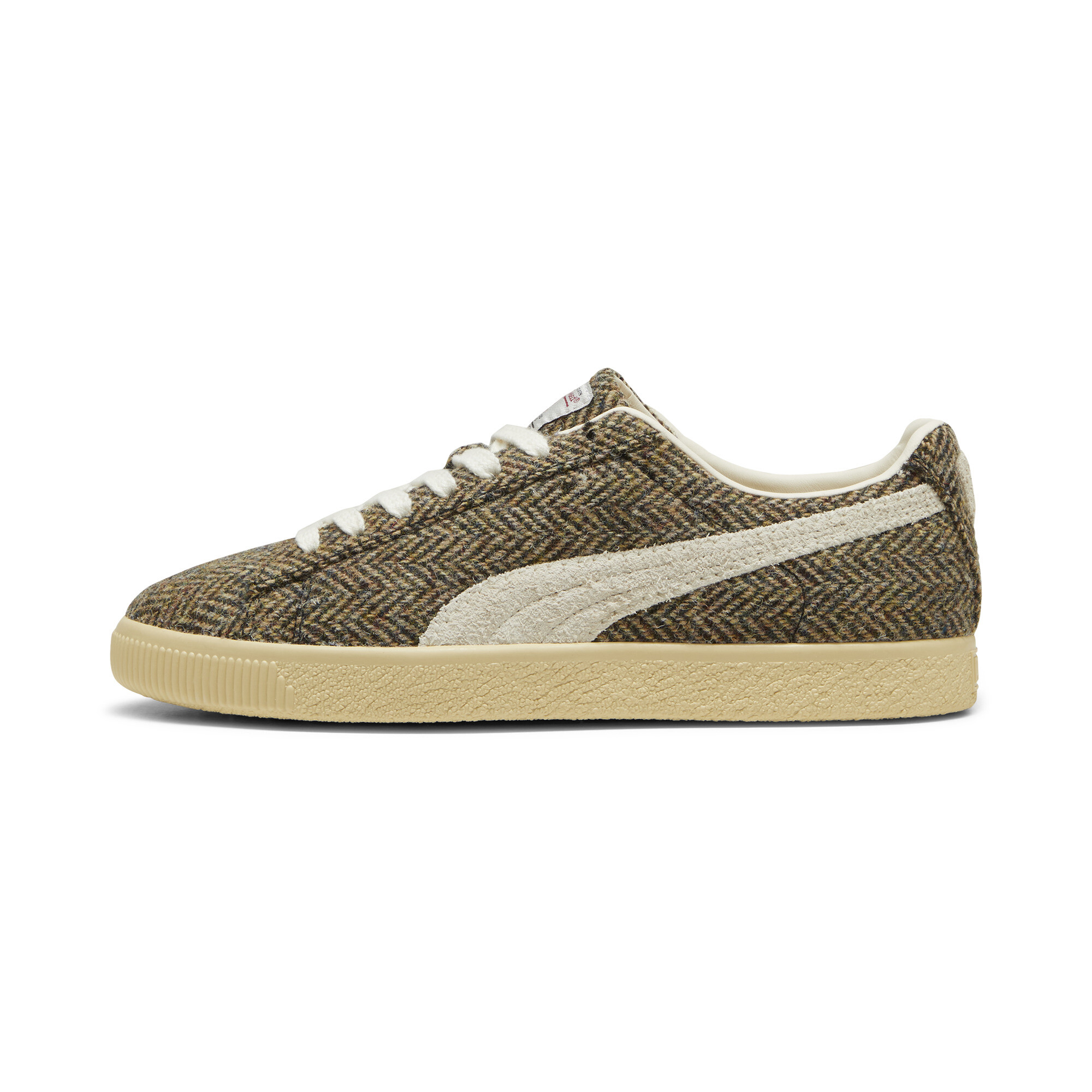 Puma Clyde Harris Tweed Sneakers Unisex, Beige, Size 37, Shoes