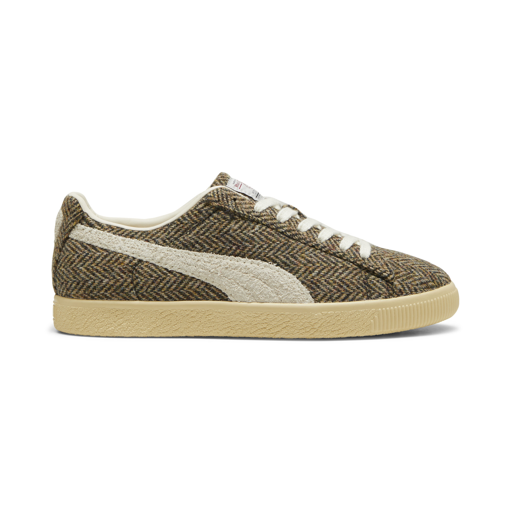 Puma Clyde Harris Tweed Sneakers Unisex, Beige, Size 37, Shoes