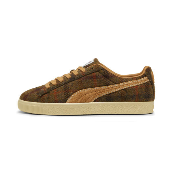 Shop Puma Clyde Harris Tweed Sneakers In Chamomile-caramel Latte