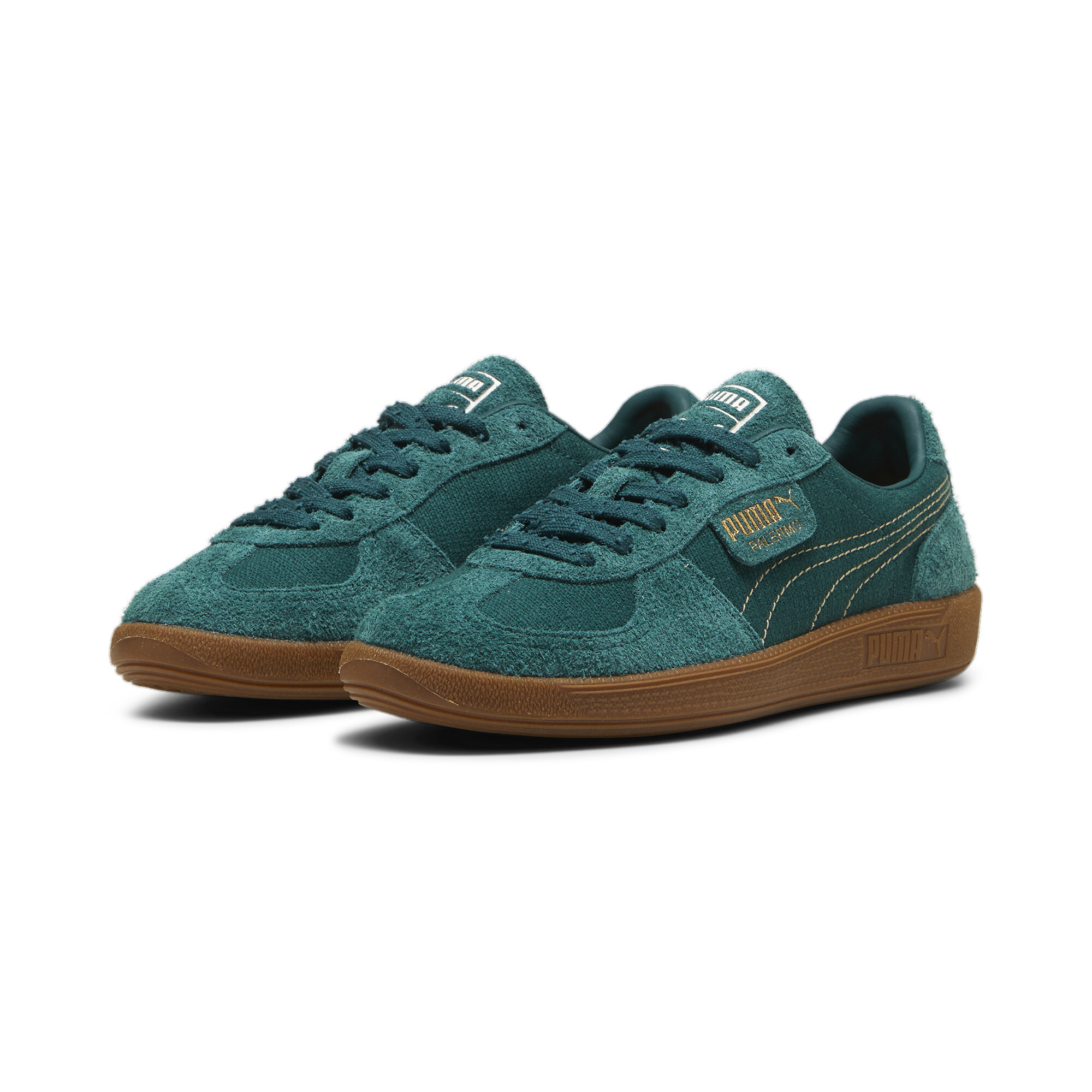 Puma Palermo Texture Sneakers Unisex, Green, Size 45, Shoes