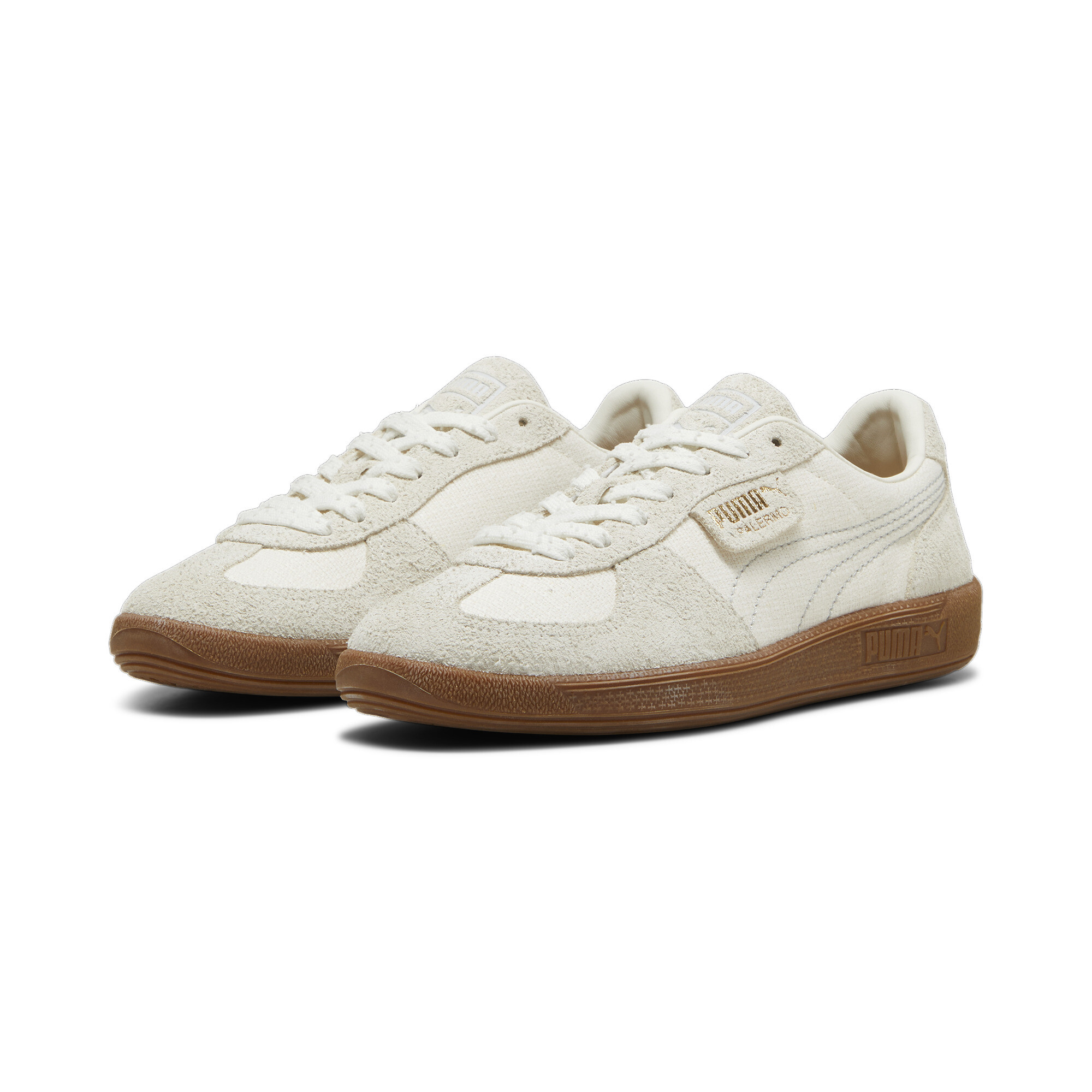 Puma Palermo Texture Sneakers Unisex, White, Size 44, Shoes