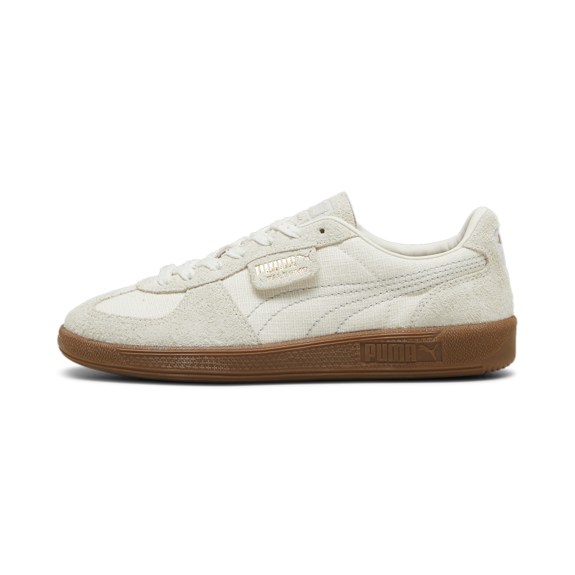 Puma Palermo Textur Sneakers Unisex Schuhe | Mit Plain | Frosted Ivory/Gold | Größe: 37