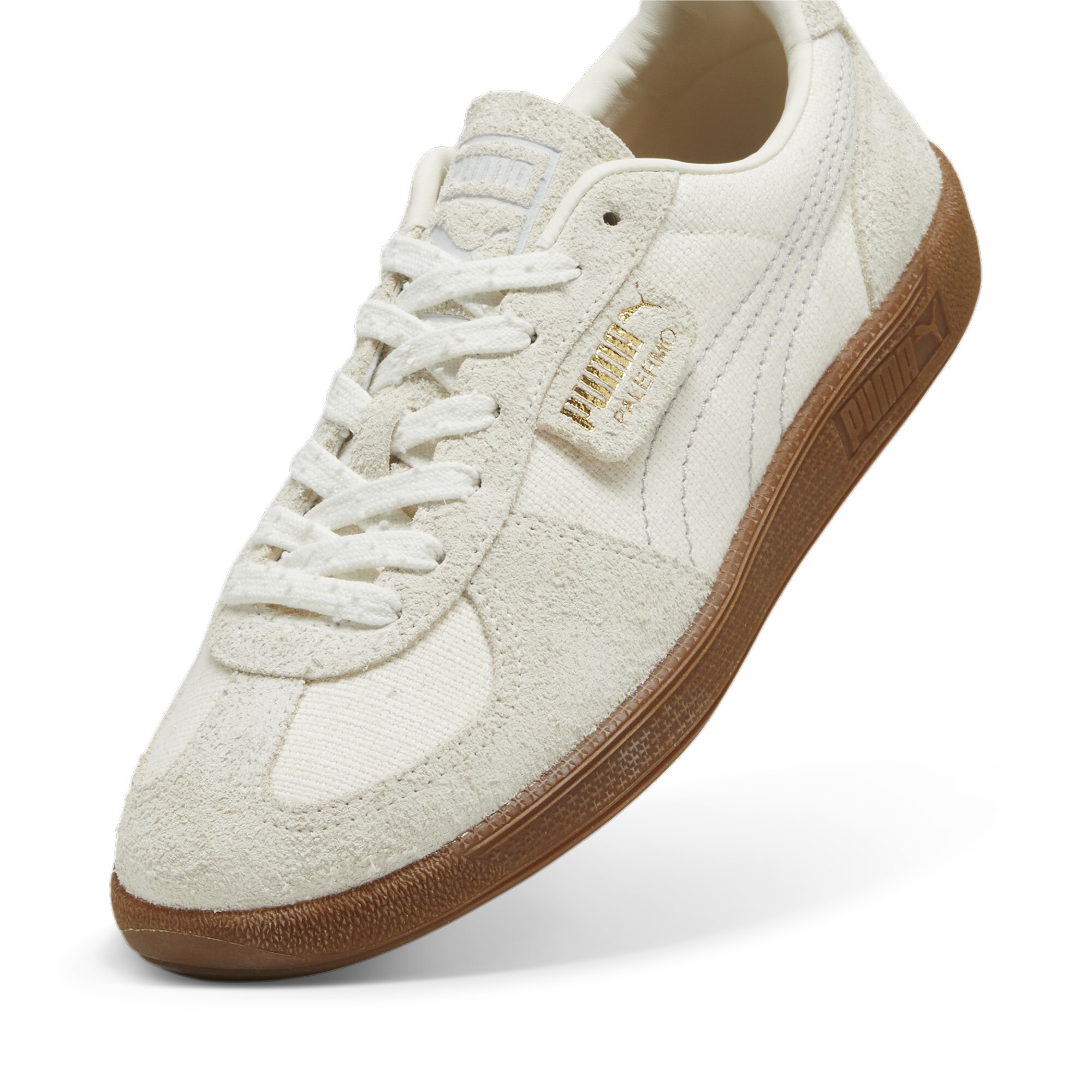 Puma Palermo Texture Sneakers Unisex, White, Size 44, Shoes