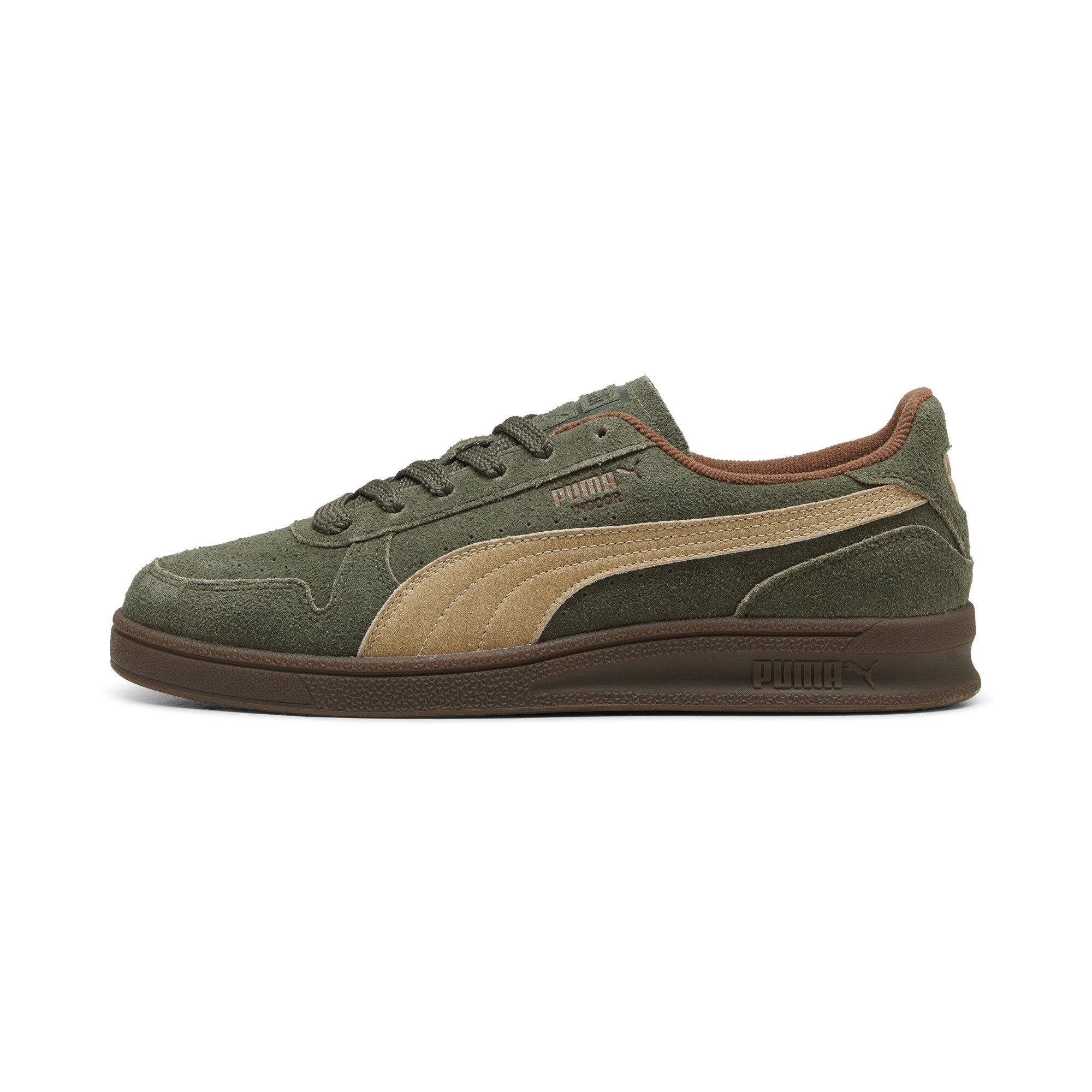 Puma Indoor R-Suede Sneakers Schuhe | Mit Colorful | Dark Olive/Haute Coffee | Größe: 41